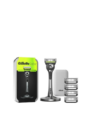 Gillette Labs Exfoliating Razor, Travel Case, and 4 Razor Blades