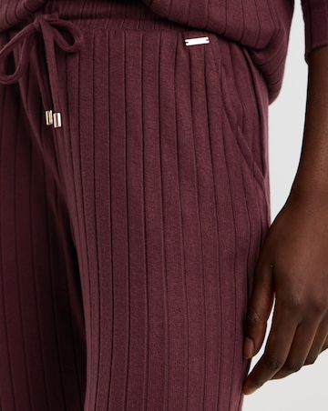 Figleaves Supersoft Rib Lounge Set Burgundy