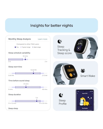 Fitbit Versa 4 Smart Watch - Waterfall Blue