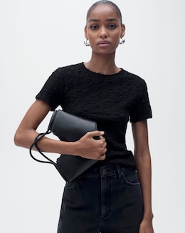 Mango Textured Cotton-Blend T-Shirt