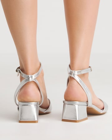 Amber Barely There Low Block Heel Sandals Extra Wide EEE Fit