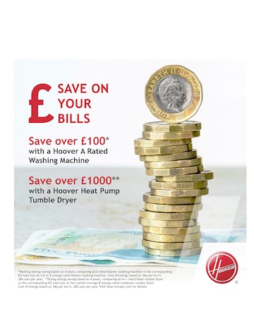 Hoover H-WASH 500 HW411AMC 11kg Washing Machine with 1400 spin, A rated, White