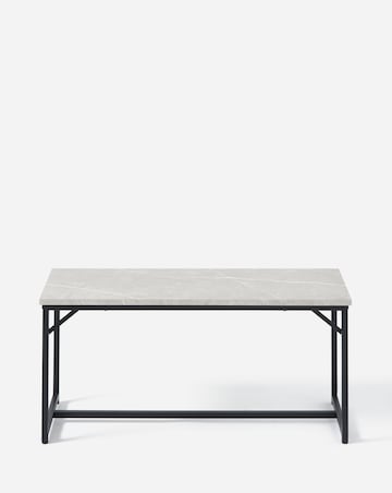 Mason Marble Effect Compact Dining Set with 2 Benches