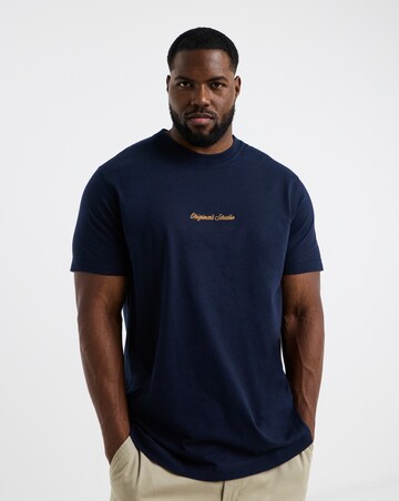 Jack & Jones Originals Studios Logo T-Shirt - Navy