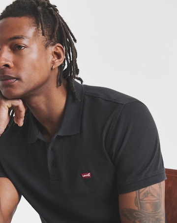Levi's Short Sleeve Housemark Pique Polo - Black