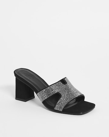 Joanna Hope Diamante Block Heel Sandal - Extra Wide Fit (EEE)
