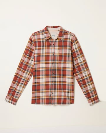 FatFace Routh Check Shirt (Regular & Tall) - Red