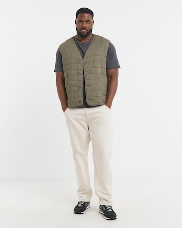 Olive Square Quilt Cotton Gilet