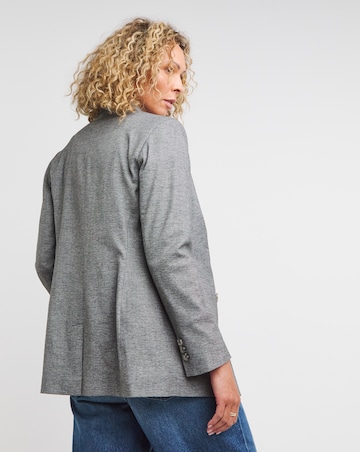 Charcoal Marl Double Breasted Blazer