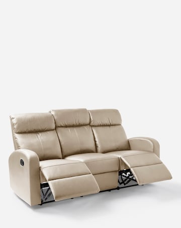 Ramsey Faux Leather Recliner 3 Seater Sofa