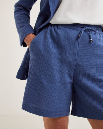 Cheesecloth Tie Waist Shorts