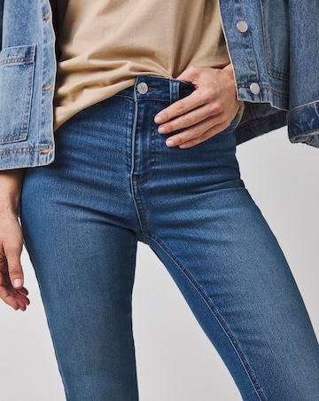 Mid Blue High Waist Super Soft Bootcut Jean
