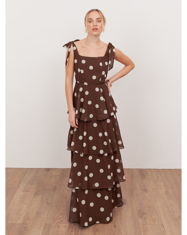 Anaya Polka Dot Print Dress