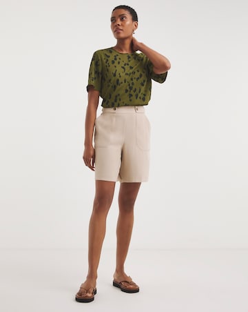 Stone Twill Bermuda Shorts