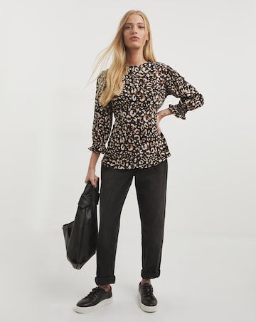 Animal Print Tea Top