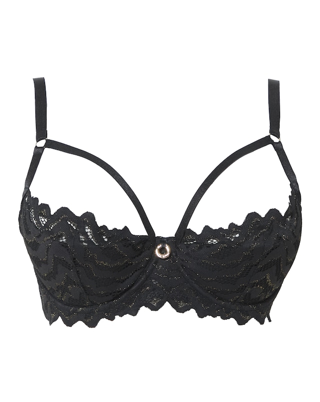 Simply Be Sexy Zebra Lace Underwire Quarter Padded Balcony Bra B-F