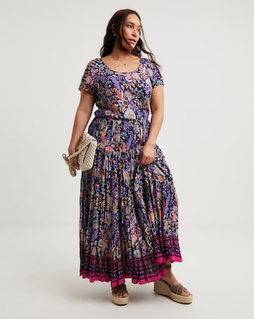 Joe Browns Tabitha Boho Border Crinkle Maxi Dress