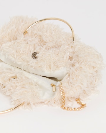 Joanna Hope Faux Feather Grab Clutch Bag