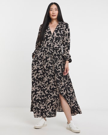 Printed Smock Shirt Dress
