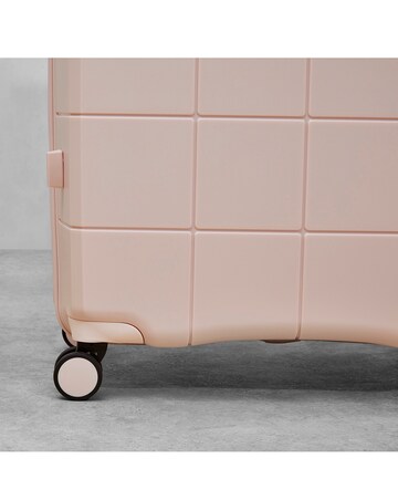 Rock Pixel Cabin Suitcase - Pastel Pink