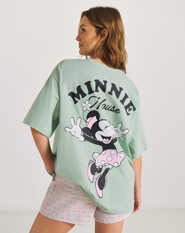 Minnie Mouse Cotton Seersucker Pyjama Short Set