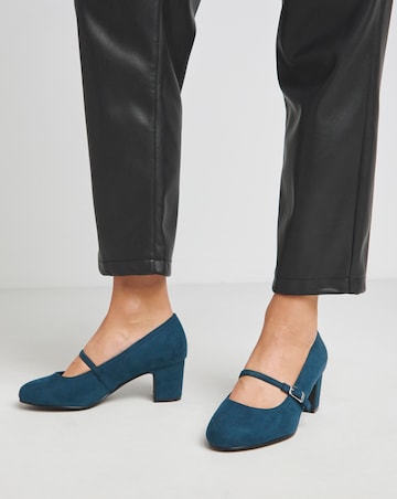 Lorraine Low Block Heel Mary Janes - Extra Wide Fit (EEE)