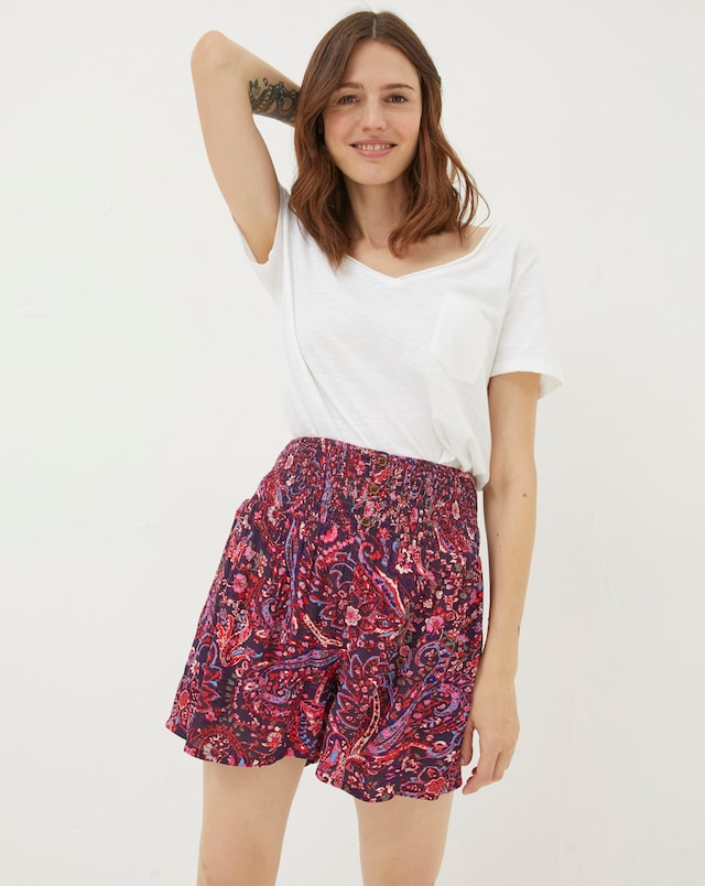 FatFace Paisley Shirred Shorts