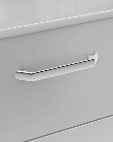 Kendal Ready Assembled High Gloss 5 Drawer Wide Chest