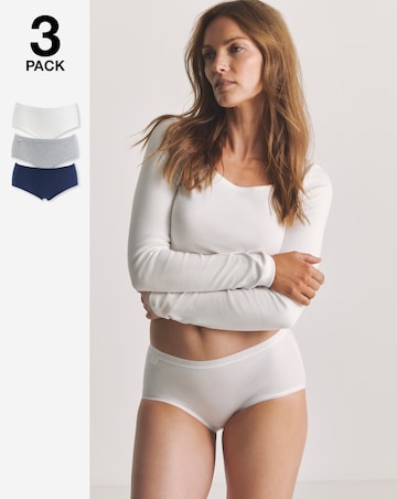 Sloggi (3 Pack) Basic Midi Knickers Navy Multi