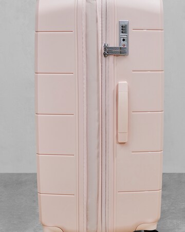 Rock Pixel Cabin Suitcase - Pastel Pink