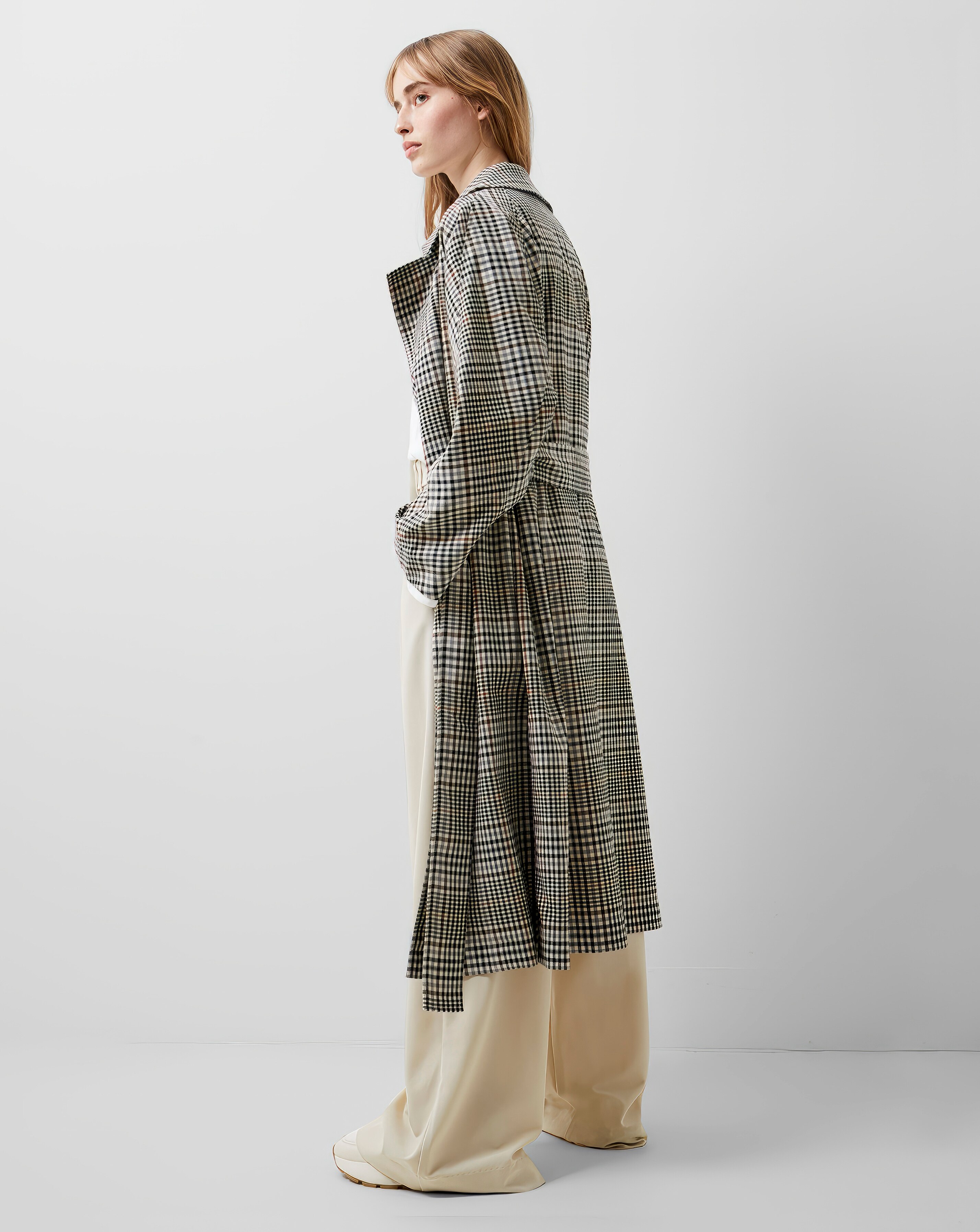 French Connection Dandy Check Trench Coat | JD Williams