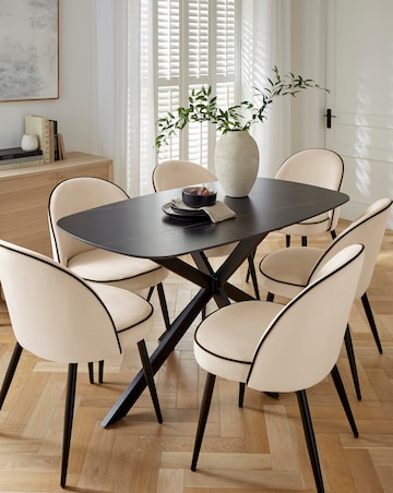 Brock Dining Table with 6 Camille Chairs
