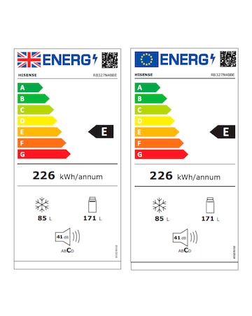 Hisense RB327N4BBE 50/50 Frost Free Fridge Freezer - E Rated 183 CM