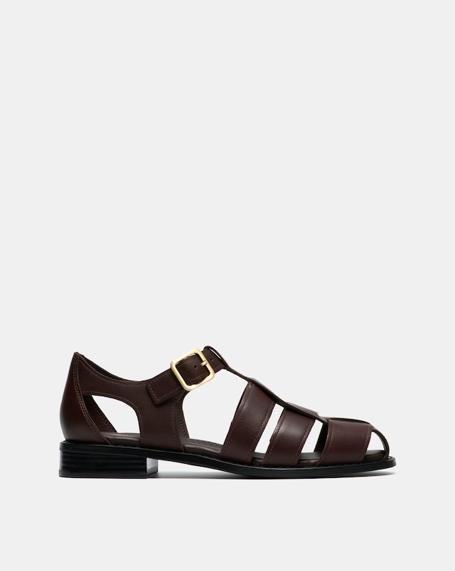 Clarks Dark Brown Hana Sun Leather Shoes - Standard Fit (D)