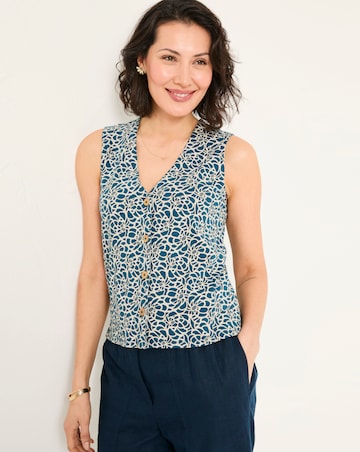 FatFace Joni Shibori Waistcoat