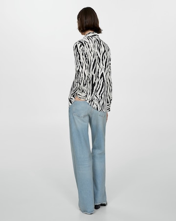Mango Zebra Printed Flowy Shirt