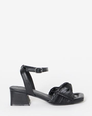 May Side Bow Low Block Heel Sandals - Wide Fit (E)