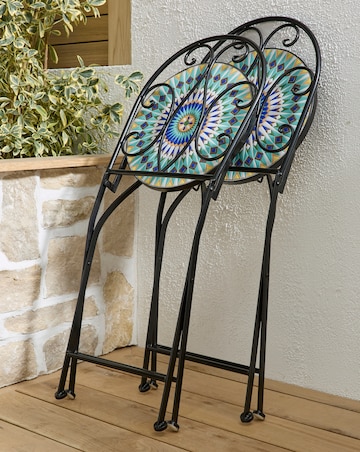 Peacock Mosaic Bistro Set