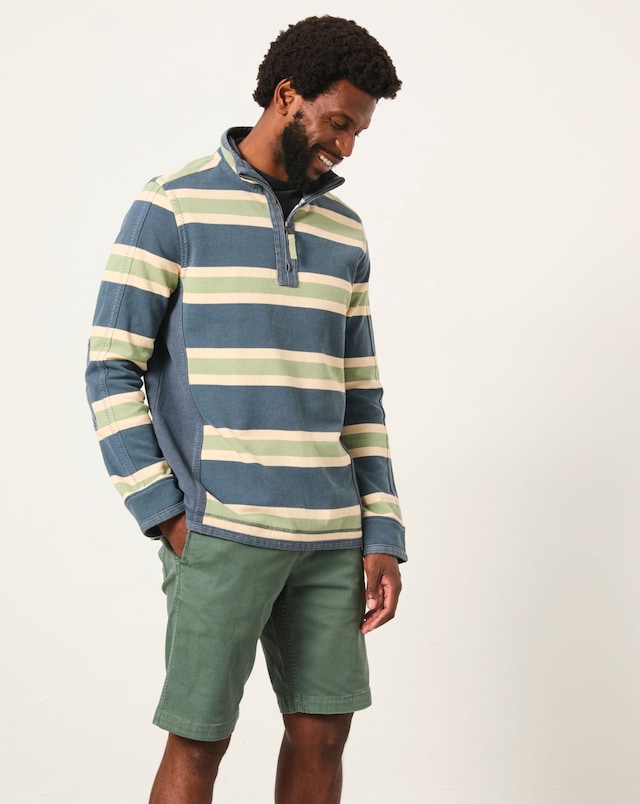 FatFace All Over Stripe Airlie Sweatshirt - Blue Multi