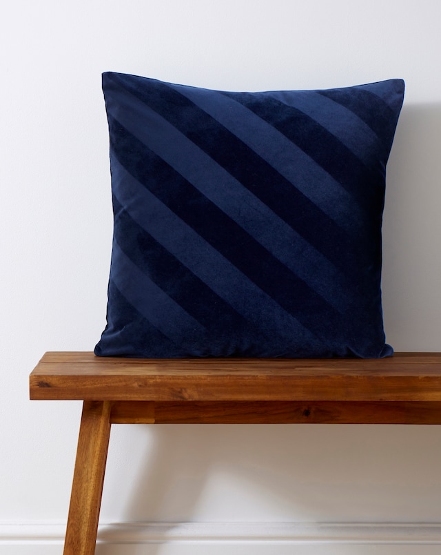 Striped Velvet Cushion
