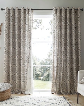 Pineapple Elephant Ziri Light Filtering Curtains