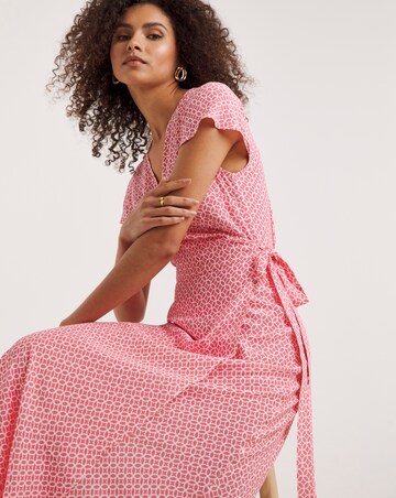 Ro&Zo Geo Print Wrap Dress