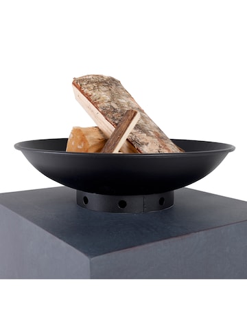 Charles Bentley Metal Fire Bowl With Square Stand