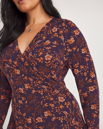 Joe Browns Joe's Favourite Purple Wrap Maxi Jersey Dress