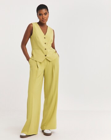 Textured Button Front Waistcoat