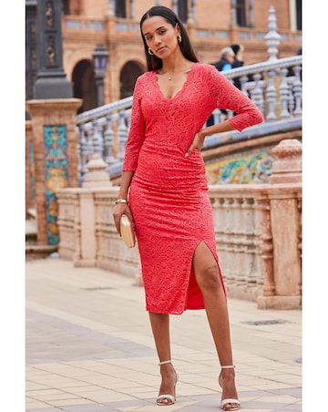 Sosandar Lace 3/4 Dress