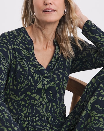 Soft Touch Long Sleeve Notch Neck Dress