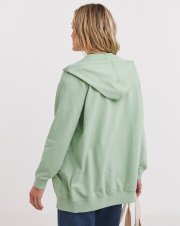 Sage Longline Zip Hoodie