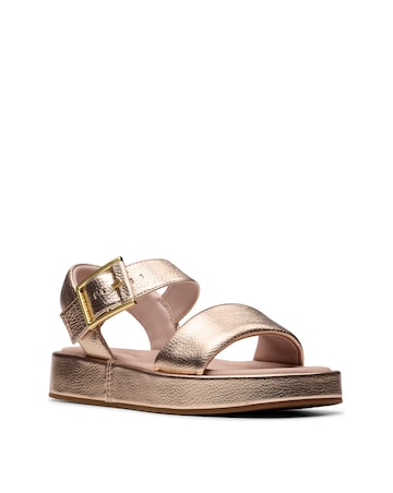 Clarks Copper Alda Strap Leather Sandal Standard Fit