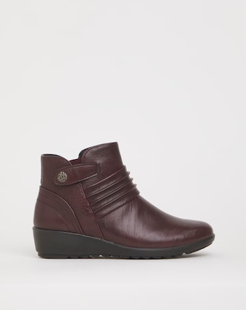 Cushion Walk Ruched Zip Ankle Boot Extra Wide EEE Fit